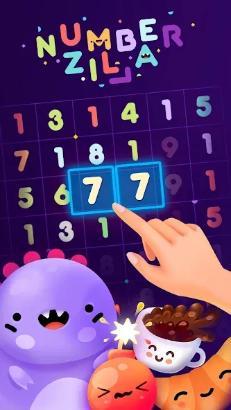 Numberzilla: Number Match Game [MOD: без рекламы и безлимитные подсказки] Screenshot 1