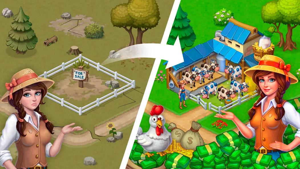 Idle Farmer: Mine Game [MOD: безлимитные деньги и ресурсы] Screenshot 1