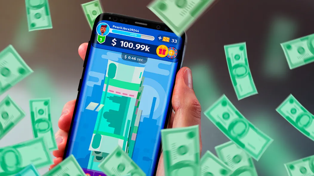 Money cash clicker [MOD: много денег без рекламы] Screenshot 1