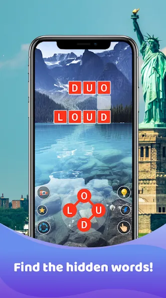 Word Game : Crossword [MOD: подсказки и уровни без ограничений] Screenshot 1