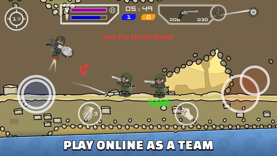 Mini Militia - War.io [MOD: много денег и все скины] Screenshot 1