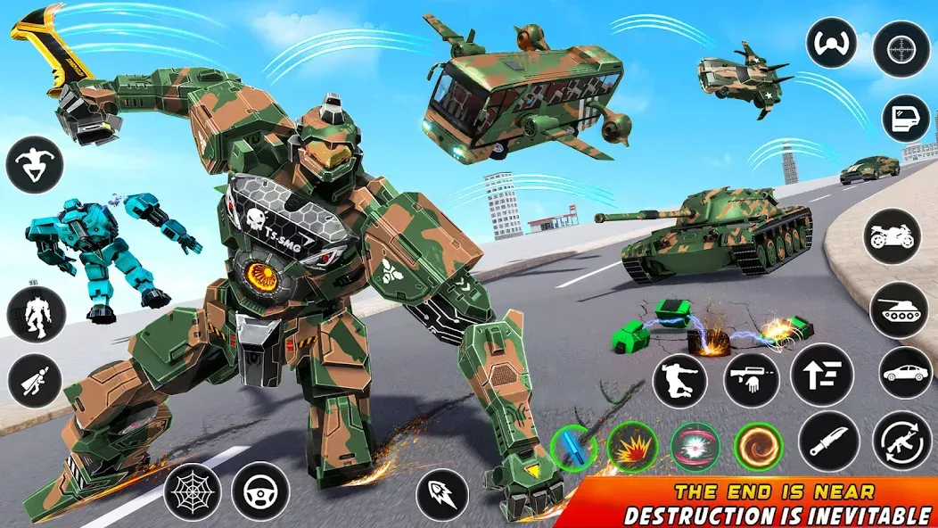 Army Bus Robot Car Game 3d [MOD: безлимитные деньги и все машины открыты] Screenshot 1