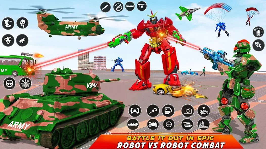 Army Bus Robot Car Game 3d [MOD: безлимитные деньги и все машины открыты] Screenshot 4