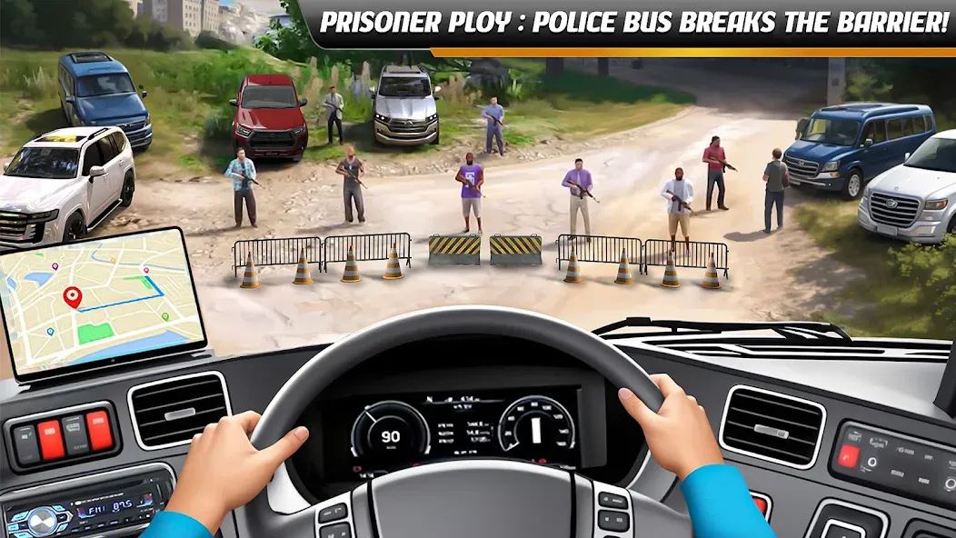 Police Bus Simulator Bus Games [MOD: безлимитные деньги и все автобусы открыты] Screenshot 1