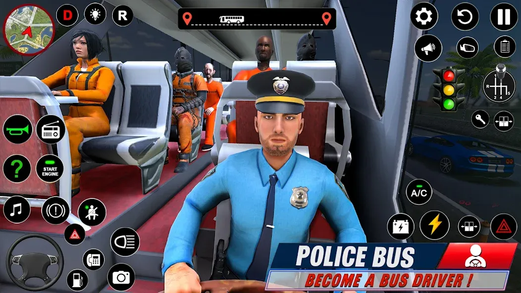 Police Bus Simulator Bus Games [MOD: безлимитные деньги и все автобусы открыты] Screenshot 3