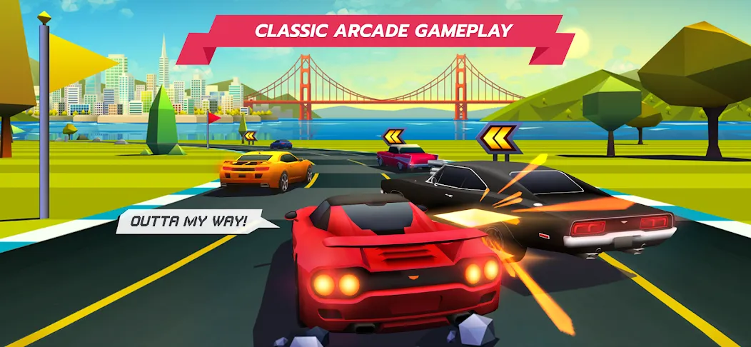 Horizon Chase – Arcade Racing [MOD: безлимитные деньги и топливо] Screenshot 1