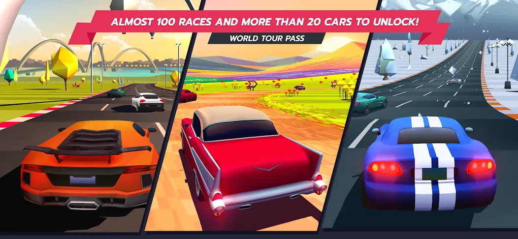 Horizon Chase – Arcade Racing [MOD: безлимитные деньги и топливо] Screenshot 2