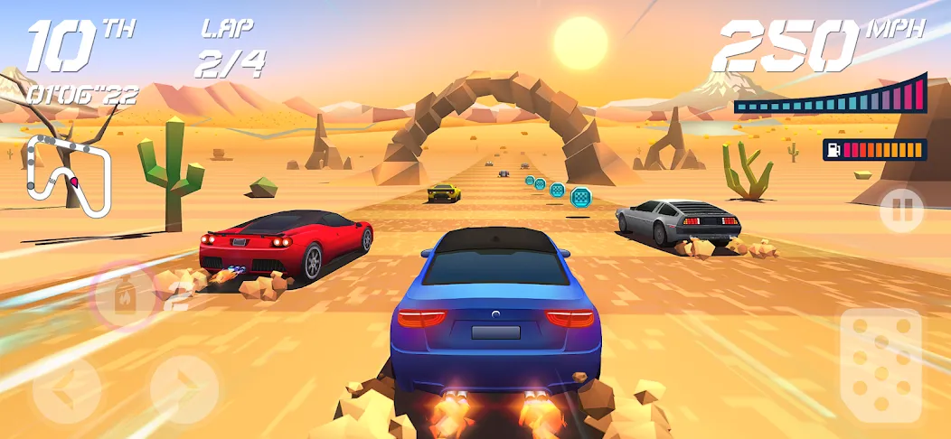 Horizon Chase – Arcade Racing [MOD: безлимитные деньги и топливо] Screenshot 5