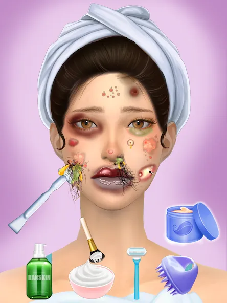 Waxing Spa ASMR Makeover Salon [MOD: безлимитные деньги и всё открыто] Screenshot 1