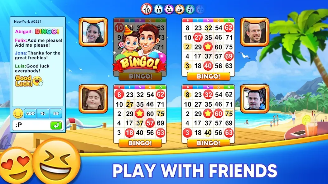 Bingo Holiday: Live Bingo Game [MOD: безлимитные монеты и бонусы] Screenshot 5