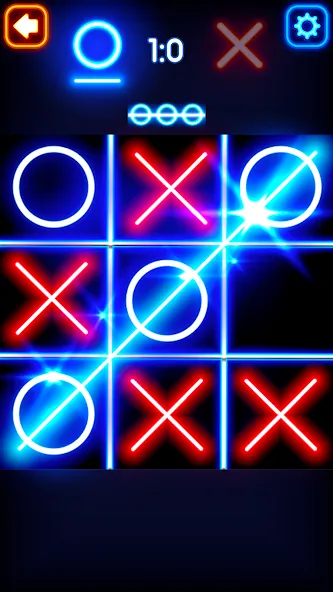 Tic Tac Toe Glow: 2 Players [MOD: без рекламы и все темы открыты] Screenshot 2