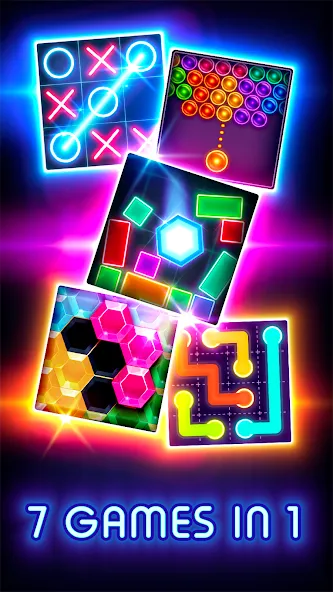 Tic Tac Toe Glow: 2 Players [MOD: без рекламы и все темы открыты] Screenshot 3