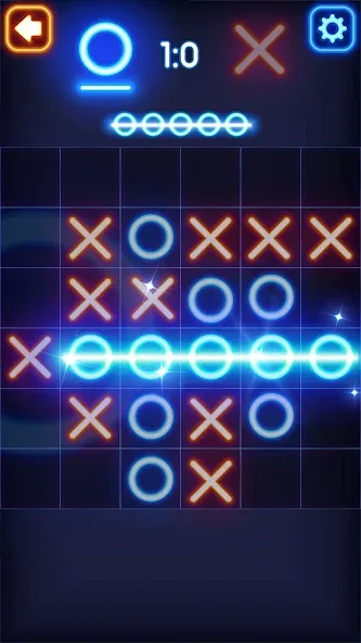Tic Tac Toe Glow: 2 Players [MOD: без рекламы и все темы открыты] Screenshot 4