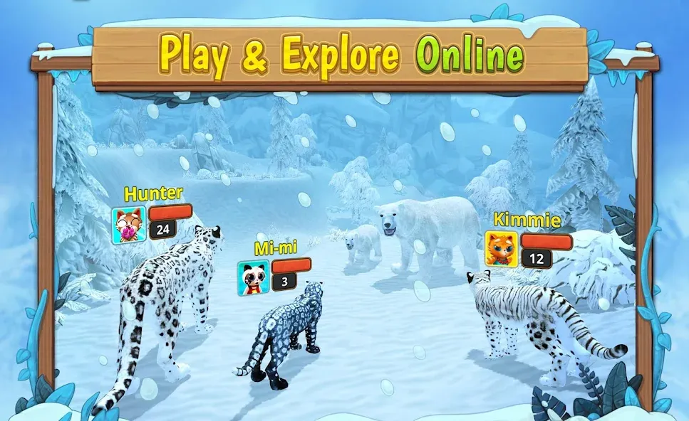 Snow Leopard Family Sim Online [MOD: безлимитные деньги и алмазные награды] Screenshot 3