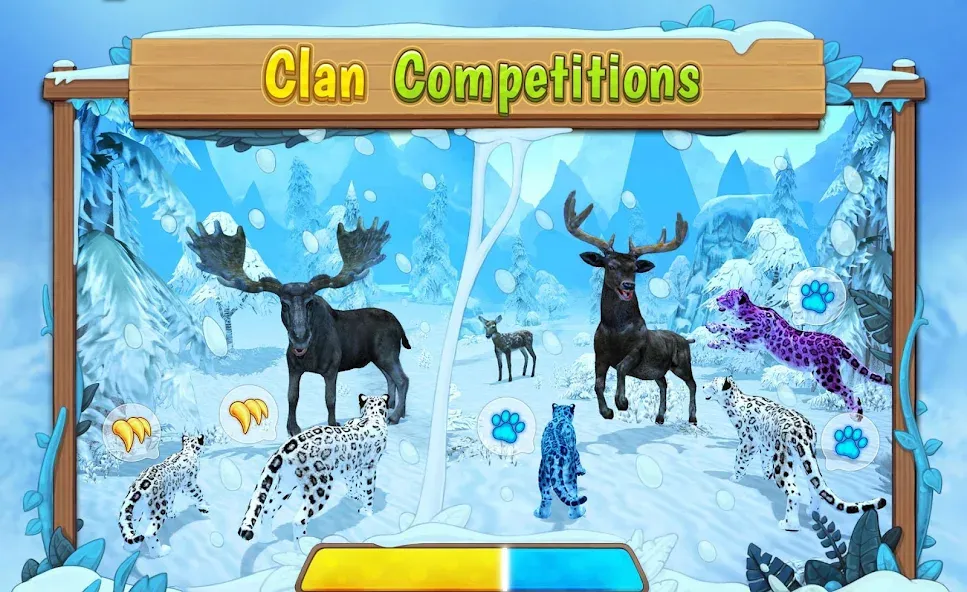 Snow Leopard Family Sim Online [MOD: безлимитные деньги и алмазные награды] Screenshot 5