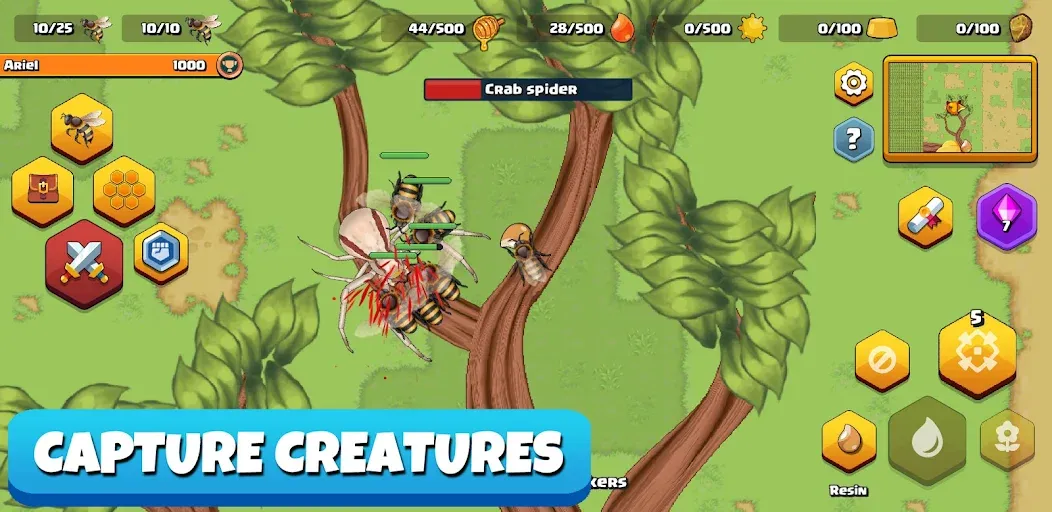 Pocket Bees: Colony Simulator [MOD: безлимитные ресурсы и ускоренное развитие] Screenshot 4
