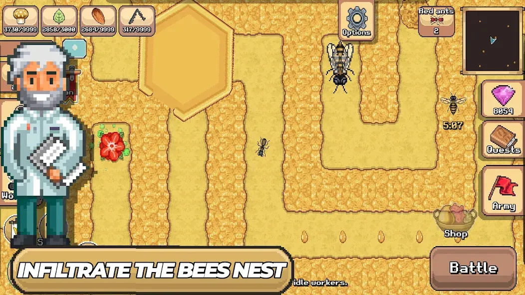 Pocket Ants: Colony Simulator [MOD: безлимитные ресурсы и ускоренное развитие] Screenshot 5