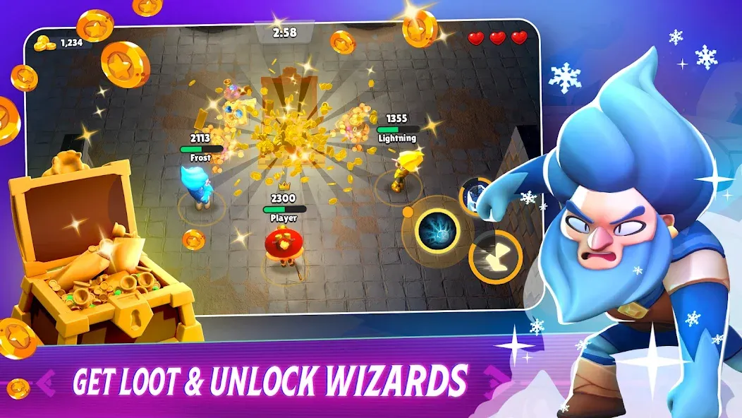Loot Mage Trials: Battle Games [MOD: безлимитная мана и мощное снаряжение] Screenshot 2