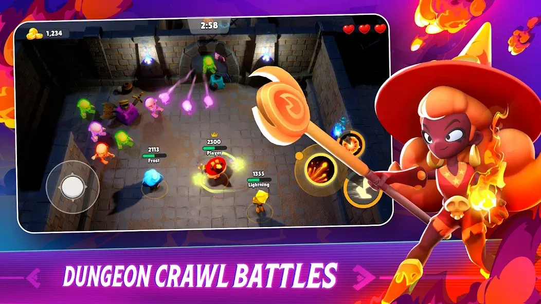 Loot Mage Trials: Battle Games [MOD: безлимитная мана и мощное снаряжение] Screenshot 4