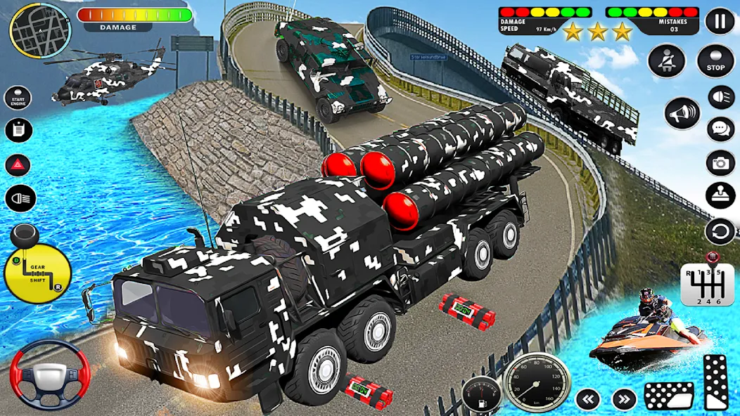 Army Vehicle Transport Truck [MOD: безлимитные деньги и топливо] Screenshot 3