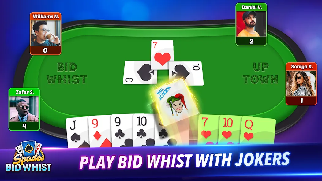 Spades: Bid Whist Classic Game [MOD: без рекламы и все карты открыты] Screenshot 4