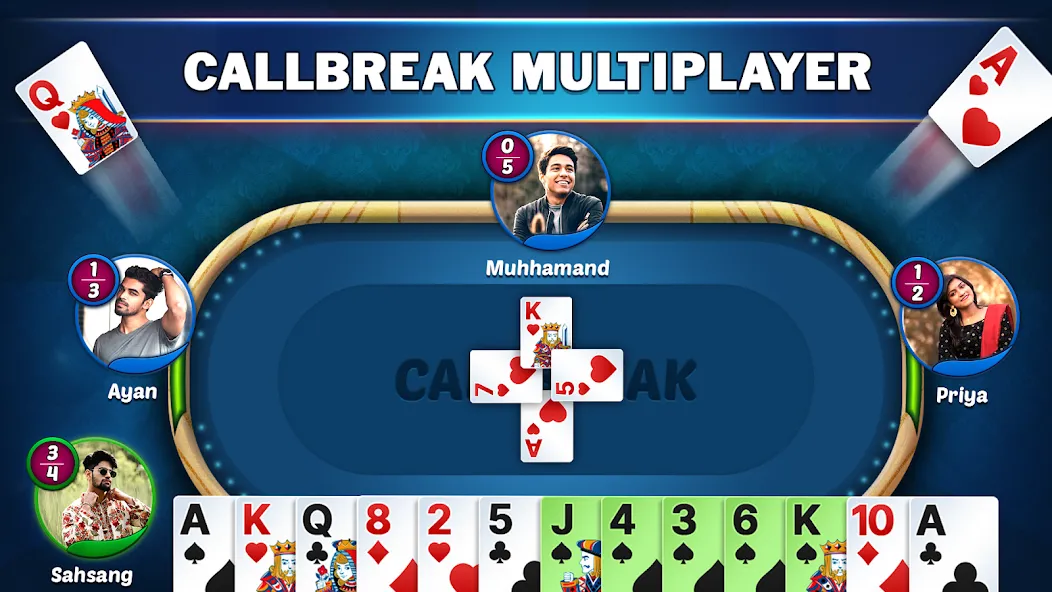 Callbreak Star - Card Game [MOD: безлимитные монеты и все режимы] Screenshot 1