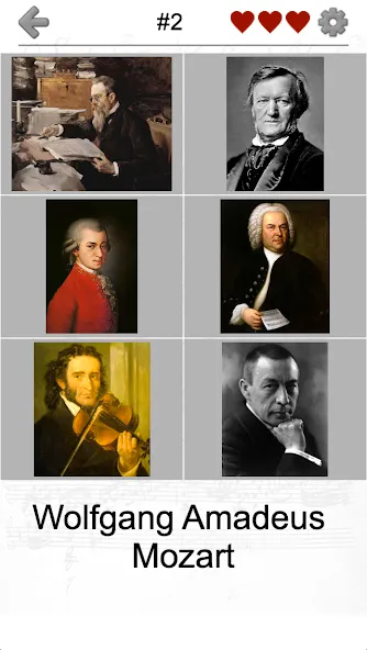 Famous Composers Portrait Quiz [MOD: безлимитные подсказки и попытки] Screenshot 4