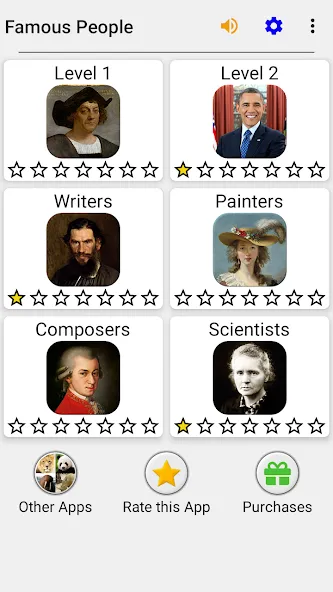 Famous People - History Quiz [MOD: открыты все уровни и подсказки] Screenshot 3
