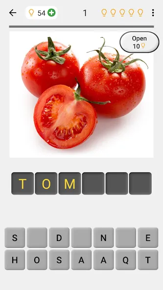 Fruit and Vegetables - Quiz [MOD: открыты все уровни и подсказки] Screenshot 1
