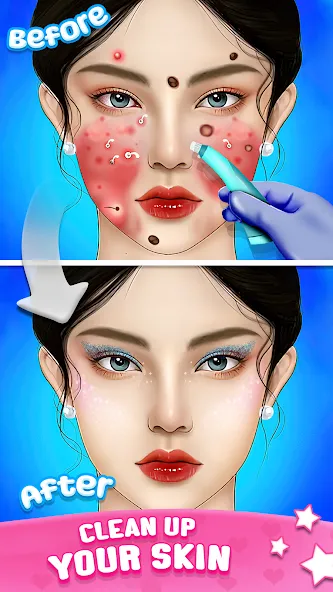 ASMR Doctor Game: Makeup Salon [MOD: безлимитные деньги и открыты все уровни] Screenshot 1