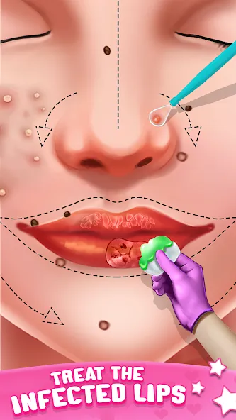 ASMR Doctor Game: Makeup Salon [MOD: безлимитные деньги и открыты все уровни] Screenshot 5