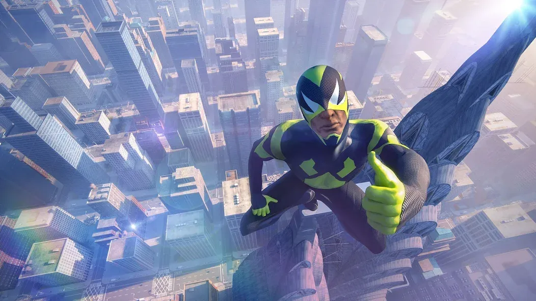 Rope Frog Ninja Hero Car Vegas [MOD: безлимитные деньги и оружие] Screenshot 1