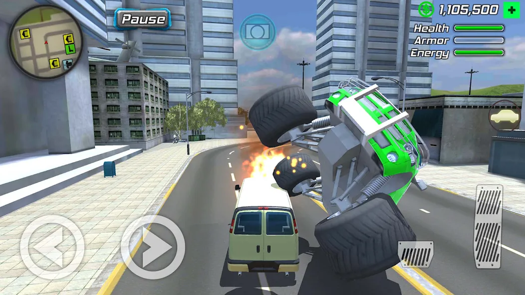 Rope Frog Ninja Hero Car Vegas [MOD: безлимитные деньги и оружие] Screenshot 3
