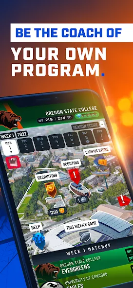 The Program: College Football [MOD: безлимитные деньги и энергия] Screenshot 1
