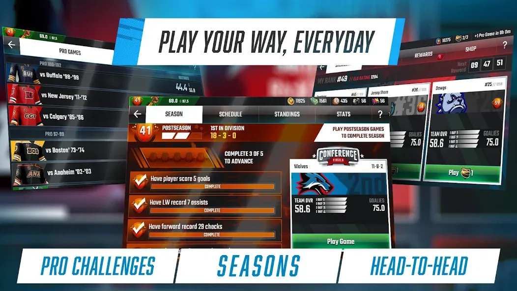 Franchise Hockey 2024 [MOD: безлимитные деньги и ресурсы] Screenshot 5