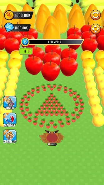 Fruit hole: Black hole [MOD: безлимитные деньги и усиленные бонусы] Screenshot 1