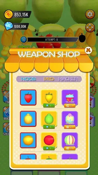 Fruit hole: Black hole [MOD: безлимитные деньги и усиленные бонусы] Screenshot 4