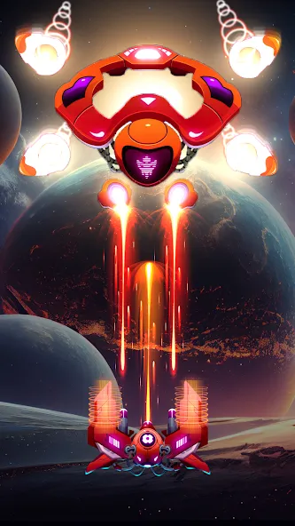 Galaxy Attack - Space Shooter [MOD: безлимитные монеты и оружие] Screenshot 1