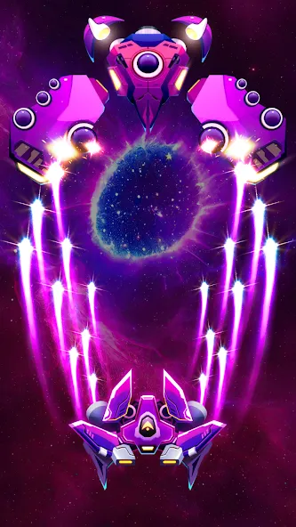 Galaxy Attack - Space Shooter [MOD: безлимитные монеты и оружие] Screenshot 4