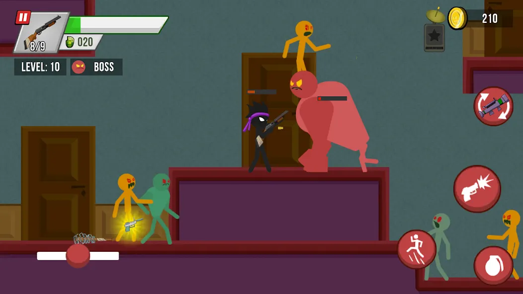 Stick vs Zombies [MOD: безлимитные монеты и оружие] Screenshot 3