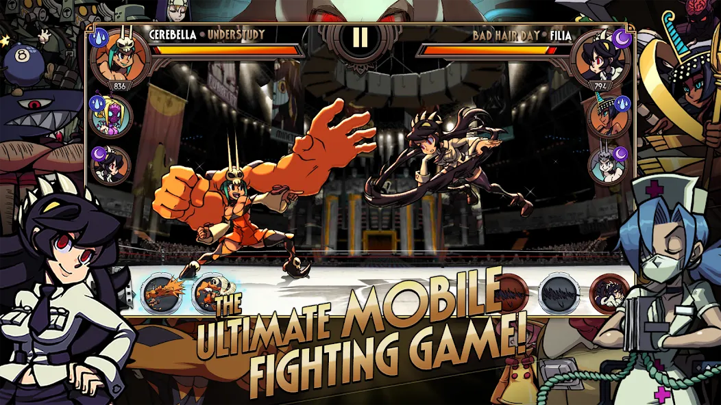 Skullgirls: Fighting RPG [MOD: безлимитные ресурсы и усиленные бойцы] Screenshot 1