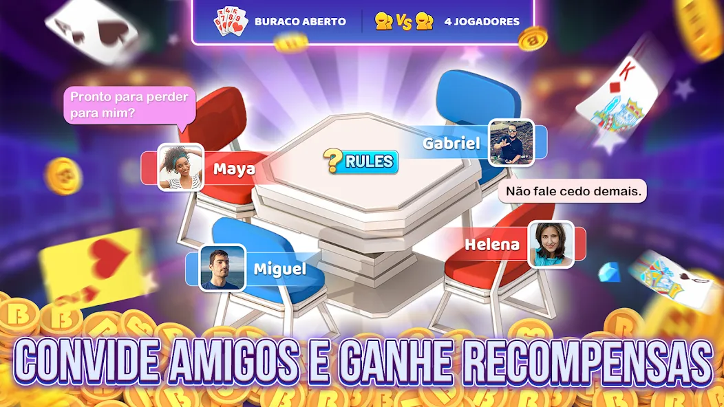 Bacana Games: Buraco &amp; Slots [MOD: безлимитные монеты и бонусы] Screenshot 3