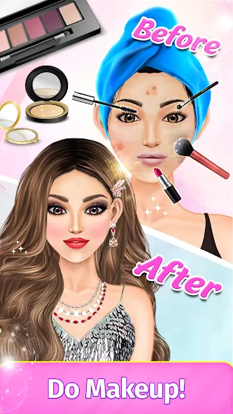Dress Up Fashion: Makeup Games [MOD: безлимитные деньги и все наряды] Screenshot 3