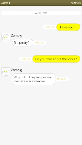 Faketalk - Chatbot [MOD: умный чат-бот без ограничений] Screenshot 1