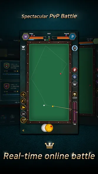 Real Billiards Battle - carom [MOD: без рекламы и все столы открыты] Screenshot 1