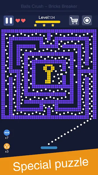 Balls Crush - Bricks Breaker [MOD: безлимитные жизни и усиленные шары] Screenshot 2