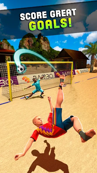 Shoot Goal - Beach Soccer Game [MOD: безлимитные деньги и открыты все уровни] Screenshot 3