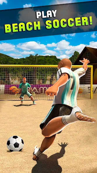 Shoot Goal - Beach Soccer Game [MOD: безлимитные деньги и открыты все уровни] Screenshot 4