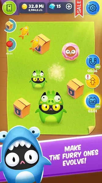 Cat Evolution Clicker [MOD: безлимитные деньги и алмазы] Screenshot 2