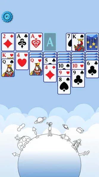 Solitaire Space™ [MOD: безлимитные подсказки и отмены ходов] Screenshot 2
